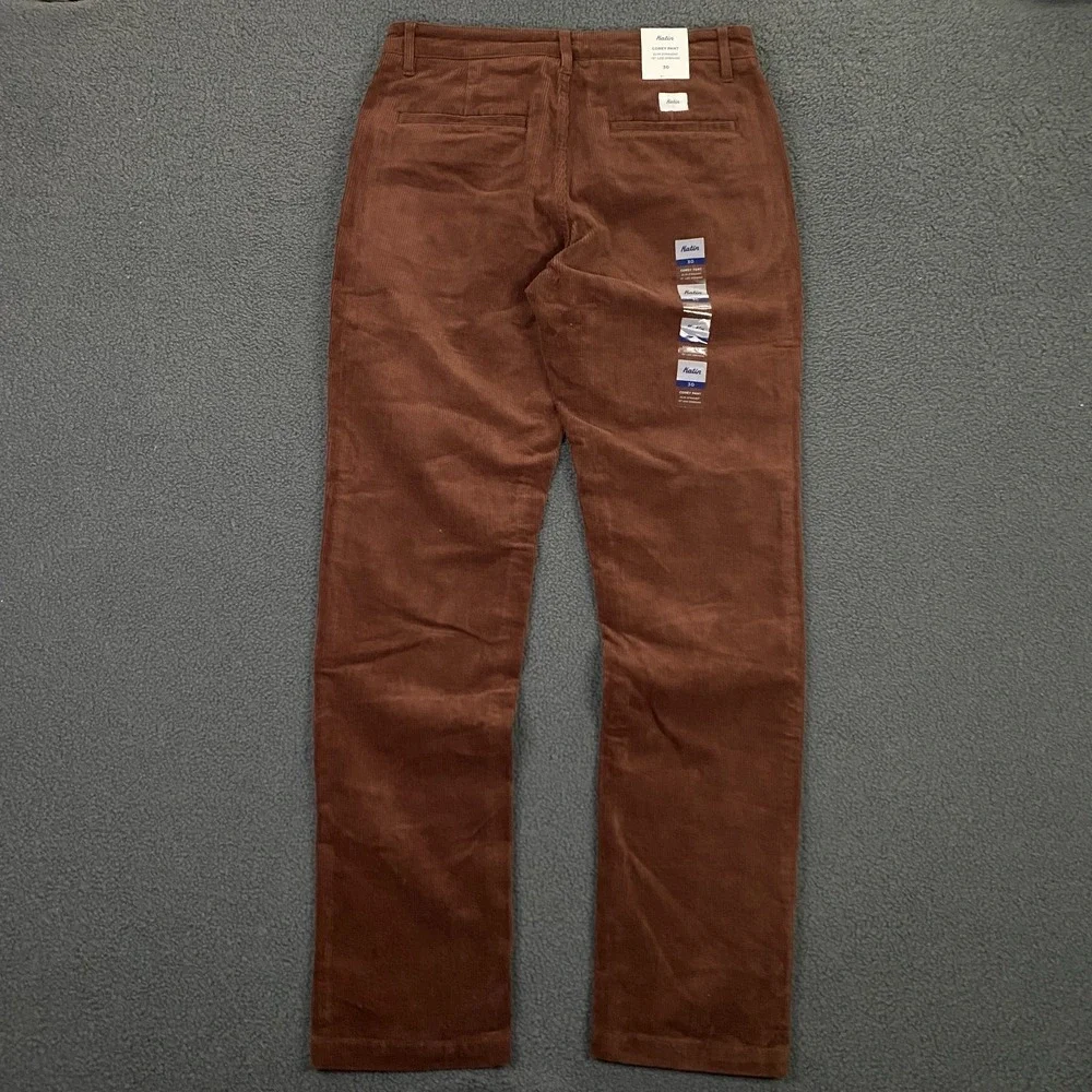 Katin Corey Corduroy Pant Mens 30x32 Slim Straight Chino Mahogany Brown